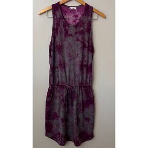 Sundry for Evereve Tank Dress Womens 1 Purple Tie Dye The Weekender Racerback